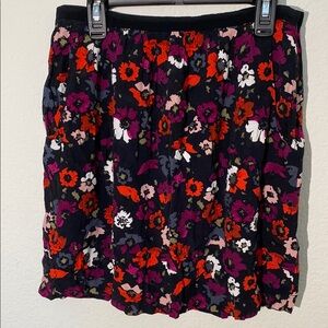 Comptoir Des Cotonniers Red and White Ruched Bubble Mini Skirt